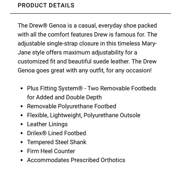 DREW GENOA BLACK ORTHAPEDIC COMFORT MARYJANES 10w wide - Picture 2 of 11